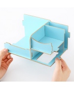 DIY木質抽屜收納盒-M006藍色