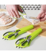 多功能廚房剪刀強力雞骨剪-綠色